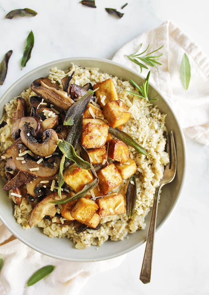 Herbed Mushroom Tofu Rice