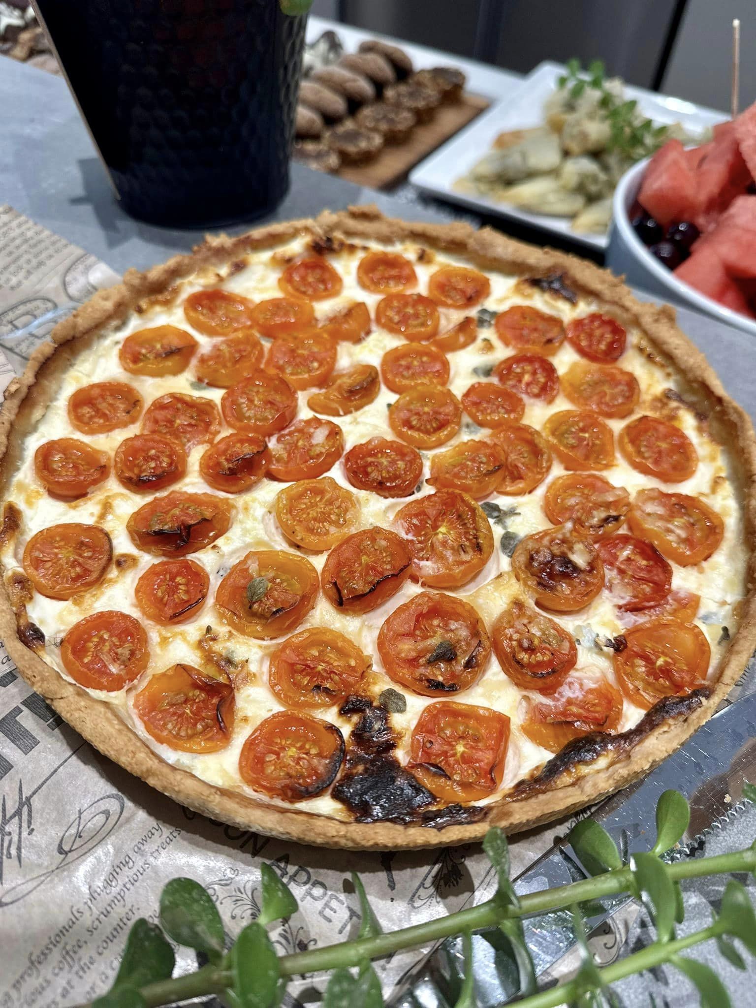 Cherry Tomato Cheese Tart 